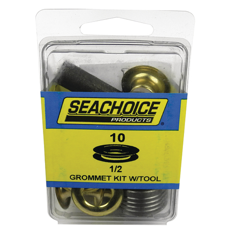 SEACHOICE Grommet Kit With Tool10 Sets - 1/2" Grommets, 10 Pack 59999